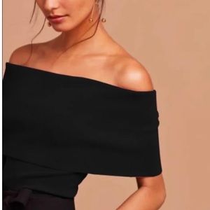 ARITZIA WILFRED sweater off-shoulder color GRAY